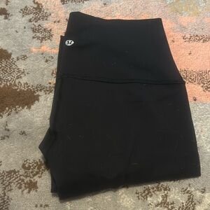 Black leggings from lululemon some piling in the crotch